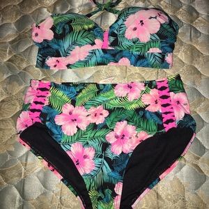 Woman’s floral bikini